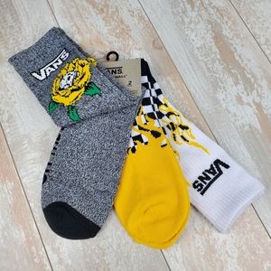Vans 2 Pack Socks Flower Flames